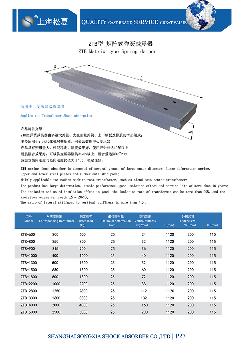 矩陣式<a href='http://m.sainaide.com' target='_blank'><u>彈簧減震器</u></a>-變壓器專用